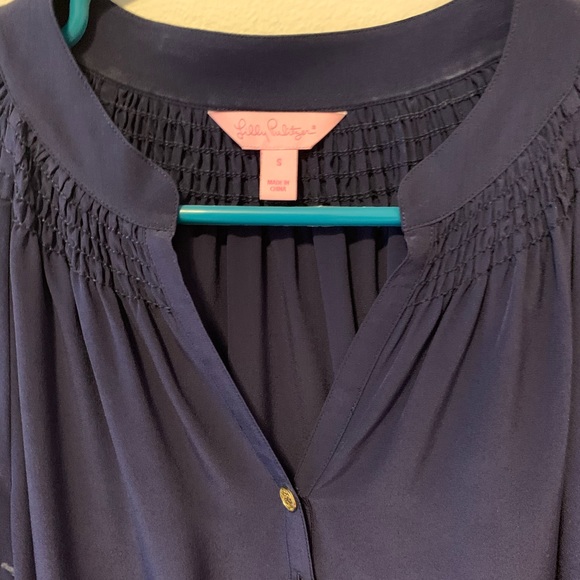 Lilly Pulitzer Elsa Top in True Navy - Picture 3 of 5